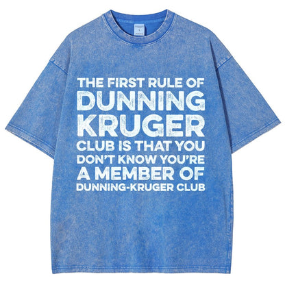 Dunning Kruger Club Vintage Distressed T-shirt