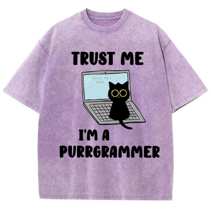 Trust Me Kill All Homi 00 I'm A Purrgrammer Vintage Distressed T-shirt