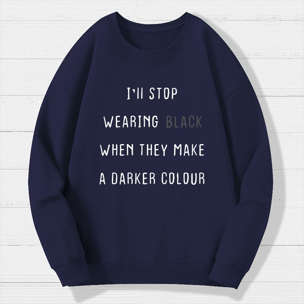 Wearing Black Geek Cotton Sweatshirt