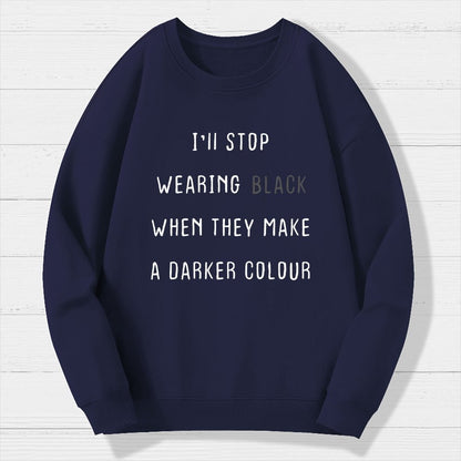 Wearing Black Geek Cotton Sweatshirt
