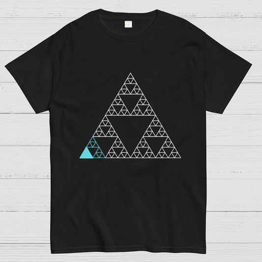 The Minimalist Aesthetic Sierpinski Triangle Art Print Geek T-Shirt