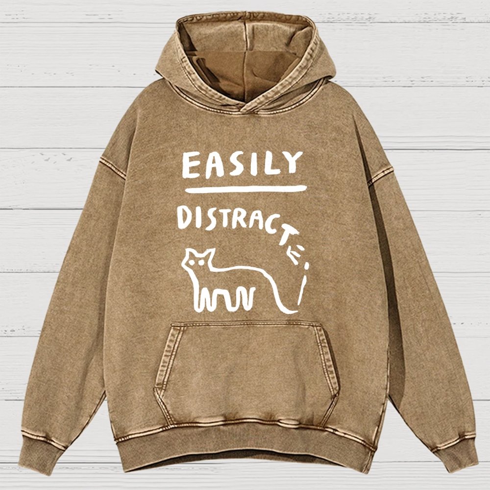 Easily Distrac Vintage Distressed Hoodie