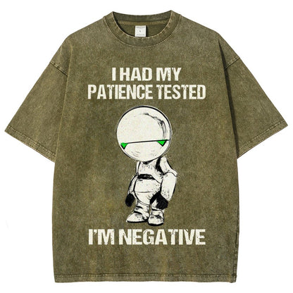 I Had My Patience Tested I'm Negative Vintage Distressed T-shirt