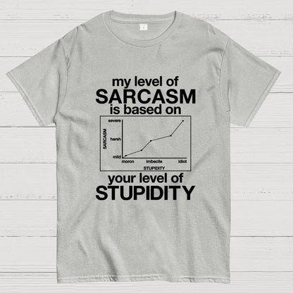 Sarcasm Level Chart Geek T-Shirt