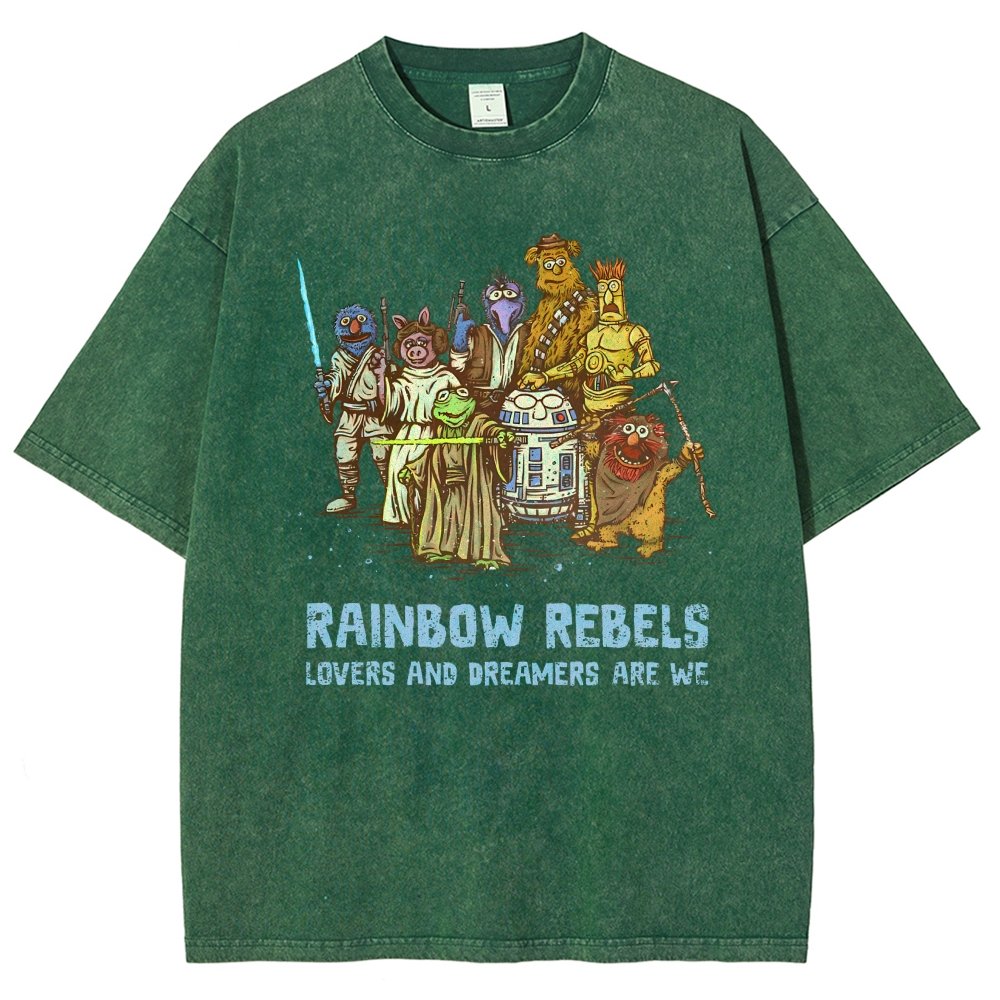 Rainbow Rebels Vintage Distressed T-shirt