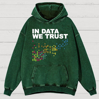 In Big Data We Trust Vintage Distressed Hoodie