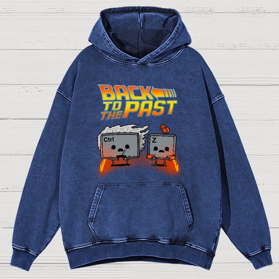 Back To The Past Vintage Distressed Hoodie