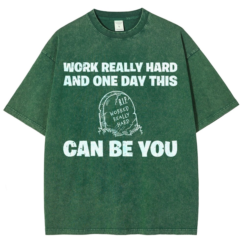 R.I.P. Worked Really Hard Vintage Distressed T-shirt