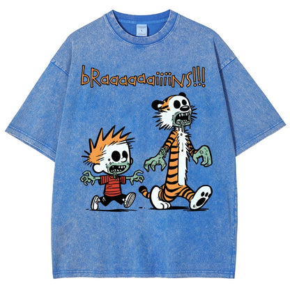 Braaaaaaiiiins!!! Vintage Distressed T-shirt