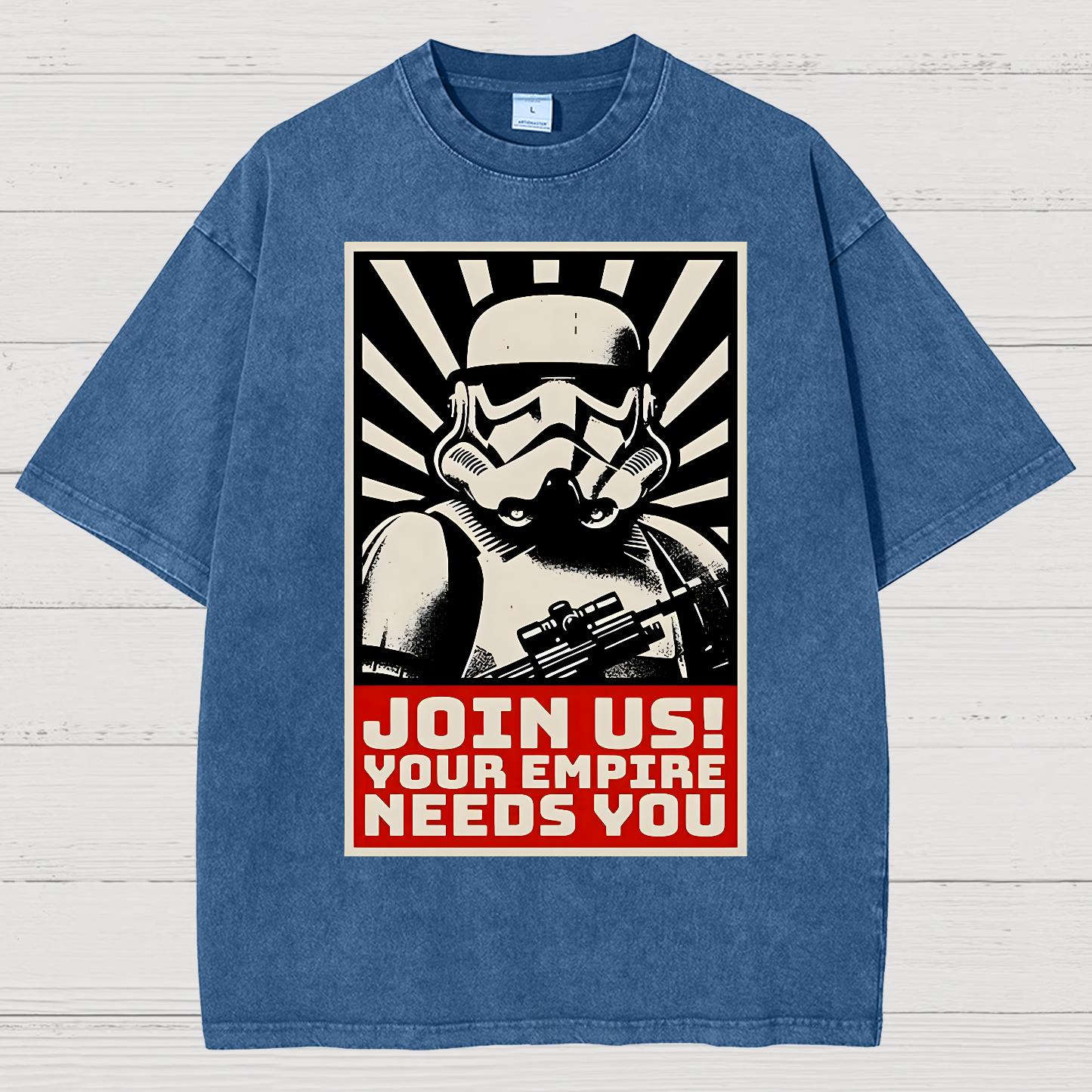 Join Us Your Realm Needs You Vintage Distressed T-shirt