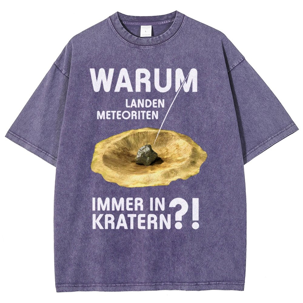 Meteoriten in Kratern Vintage Distressed T-shirt