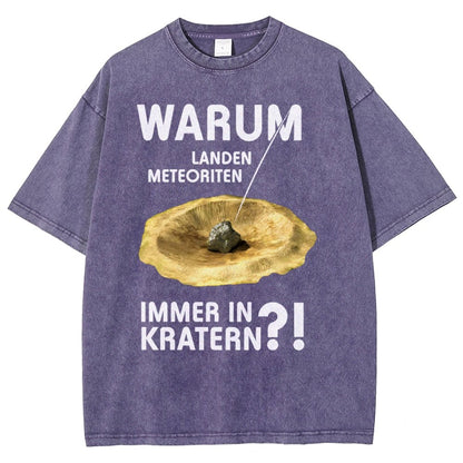 Meteoriten in Kratern Vintage Distressed T-shirt