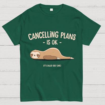 Cancelling Plans Is Ok Funny Nerdy T-Shirt