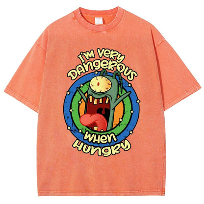 Very Dangerous When Hungry Vintage Distressed T-shirt