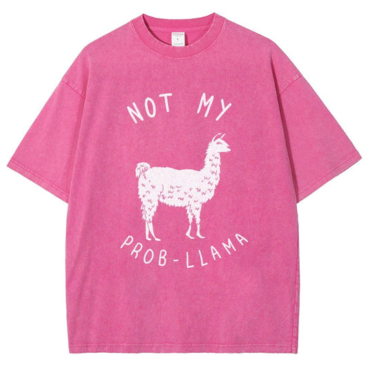 Not My Probllama Vintage Distressed T-shirt