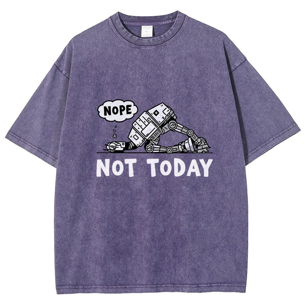 No Not Today  Vintage Distressed T-shirt