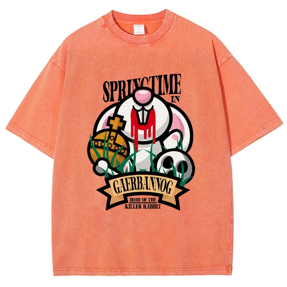Spring Killer Rabbit Vintage Distressed T-shirt