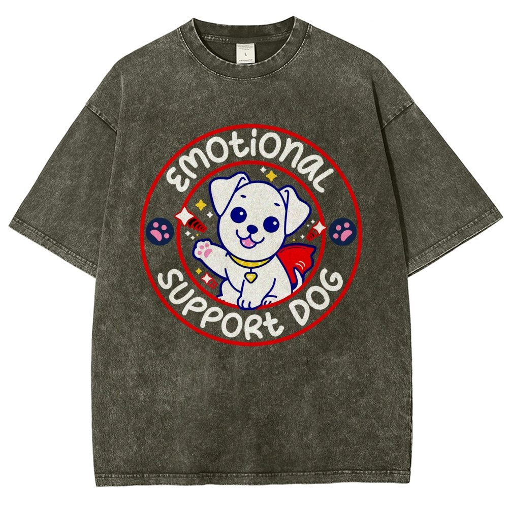 Emotional Support Dog Vintage Distressed T-shirt