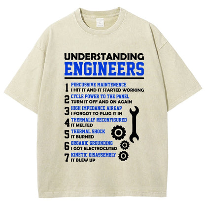 Understanding Engineers Sarcastic Vintage Distressed T-shirt