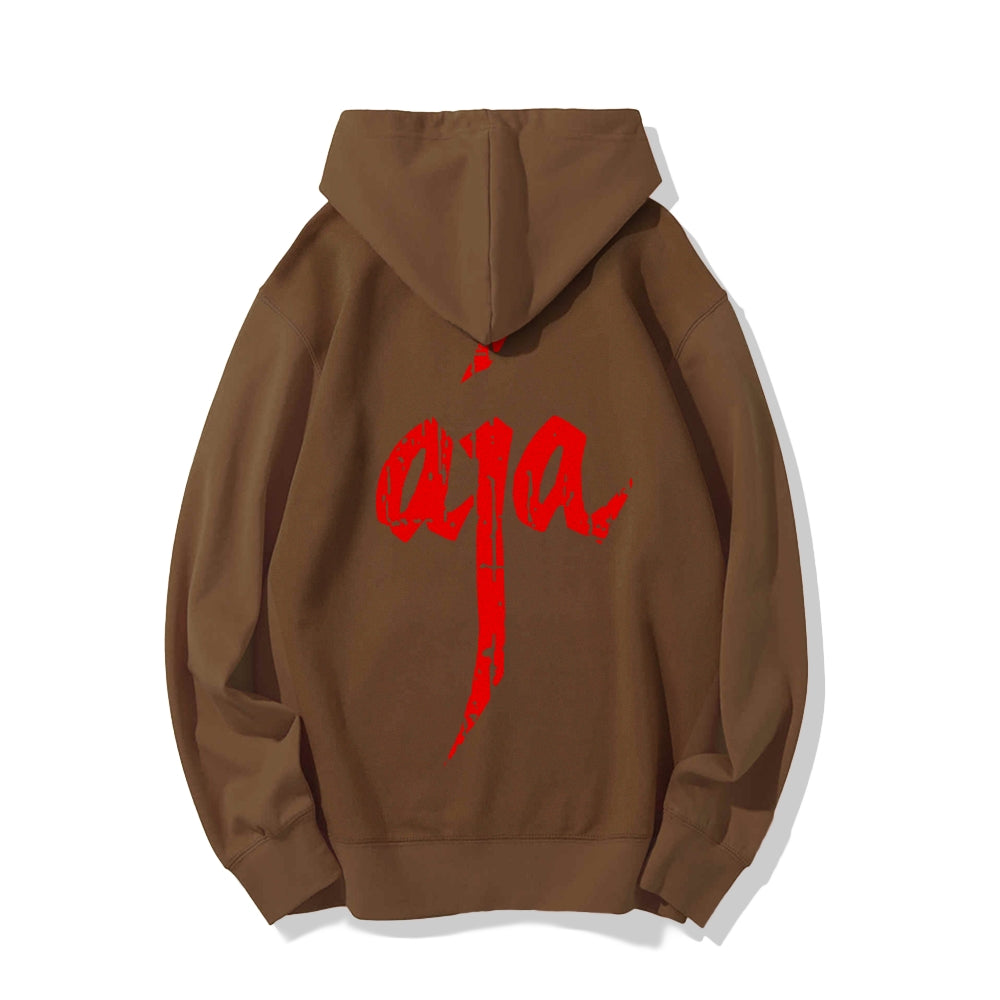 Aja Printed Back Unisex Cotton Hoodie