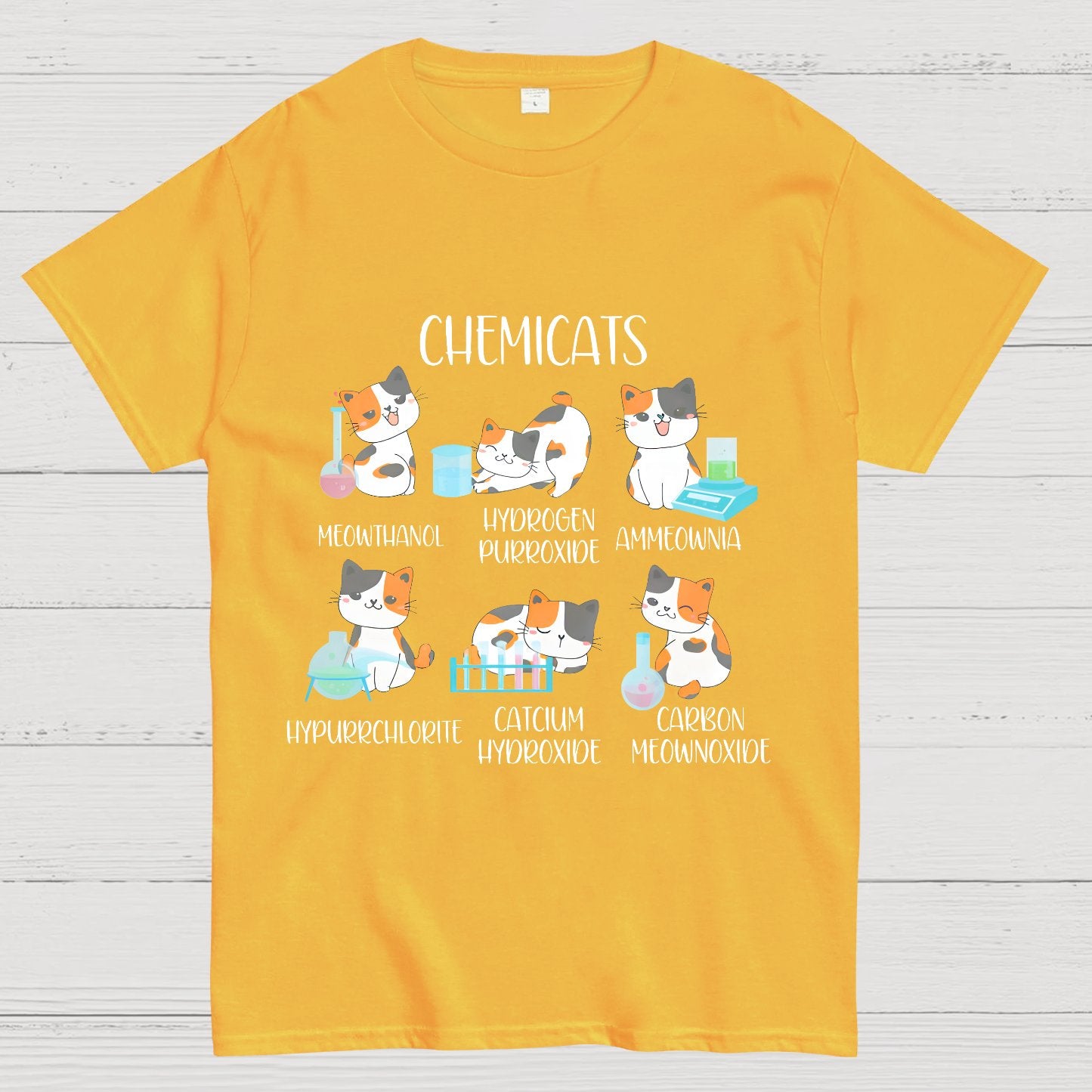 Chemistry Cats Science Geeky T-Shirt