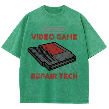 Video Game Repair Tech Vintage Distressed T-shirt