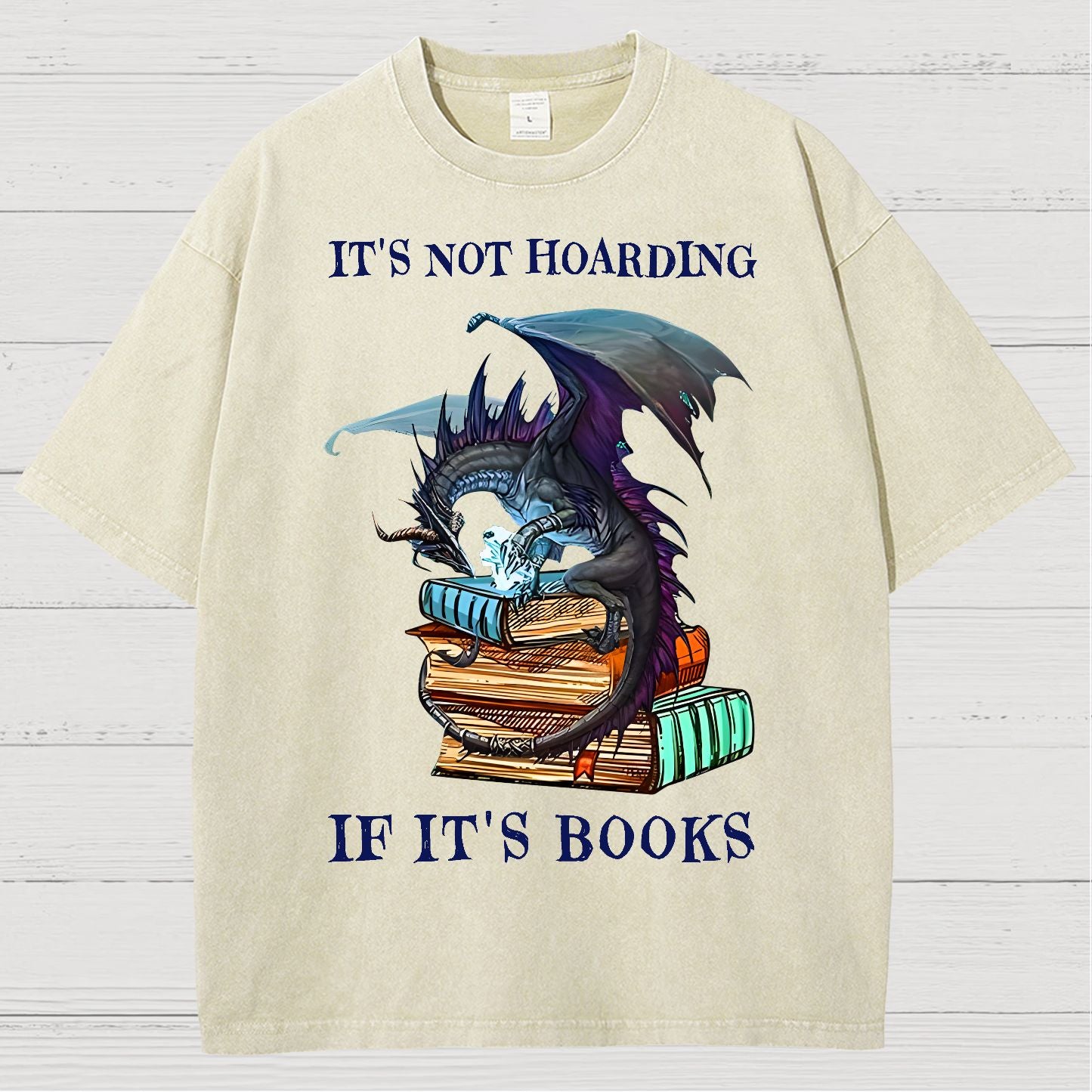 It's Not Hoarding If It's Books Vintage Distressed T-shirt