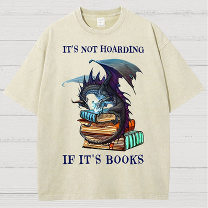 It's Not Hoarding If It's Books Vintage Distressed T-shirt