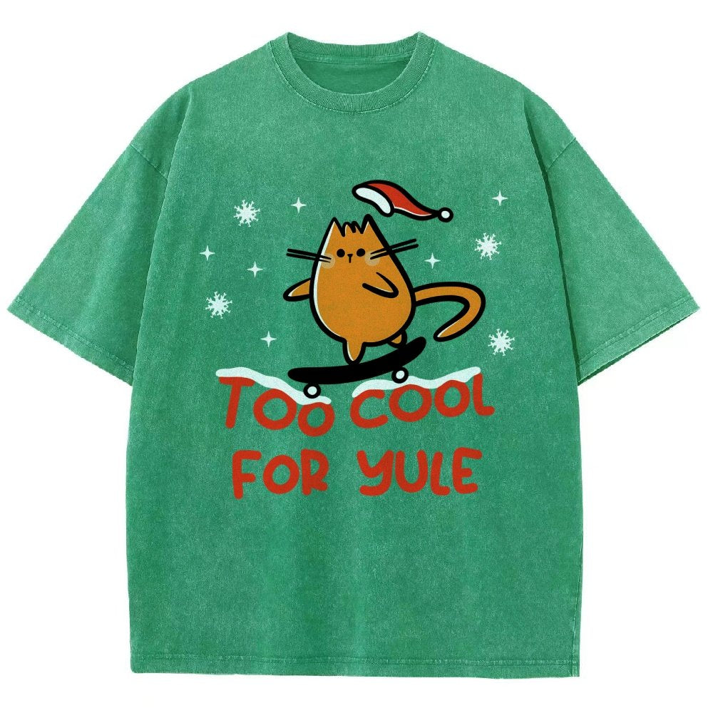 Too Cool For Yule Vintage Distressed T-shirt