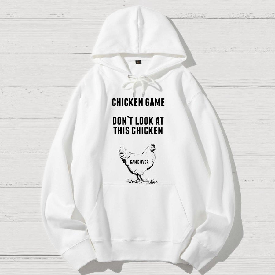 Chicken Game Nerd Geek Cotton Hoodie