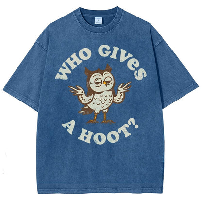 Who Gives a Hoot Vintage Distressed T-shirt