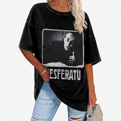 Yesferatu Funny Horror Retro Vintage Distressed T-shirt
