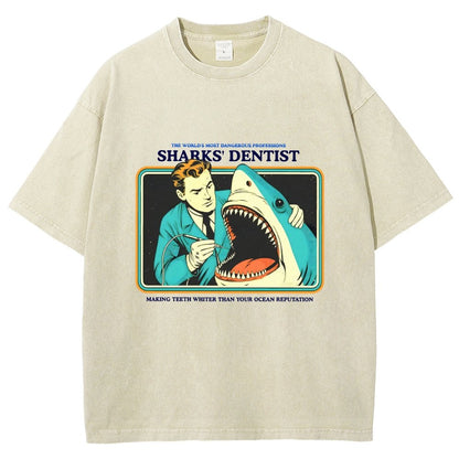 Sharks Dentist Vintage Distressed T-shirt
