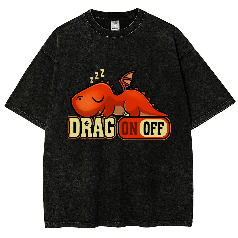 Drag On Off Vintage Distressed T-shirt