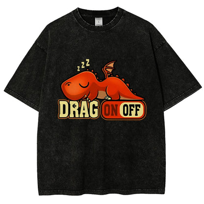 Drag On Off Vintage Distressed T-shirt