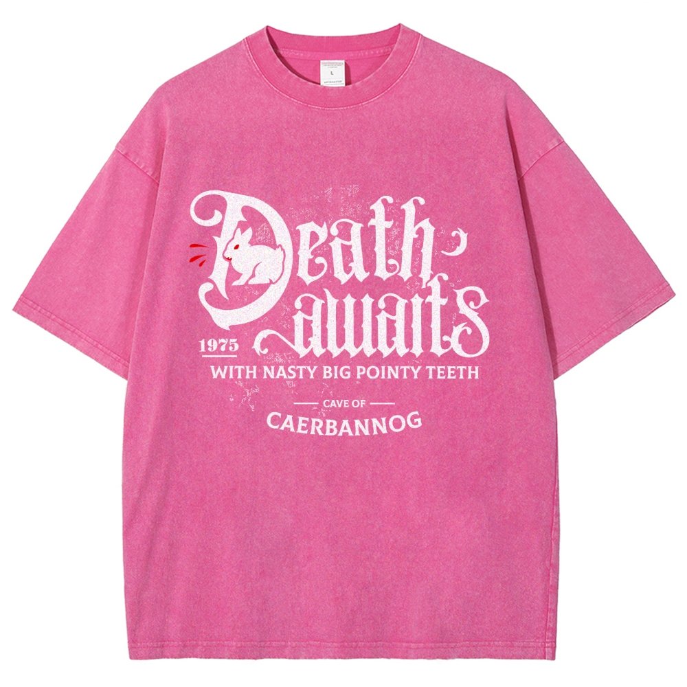 Death Awaits Vintage Distressed T-shirt