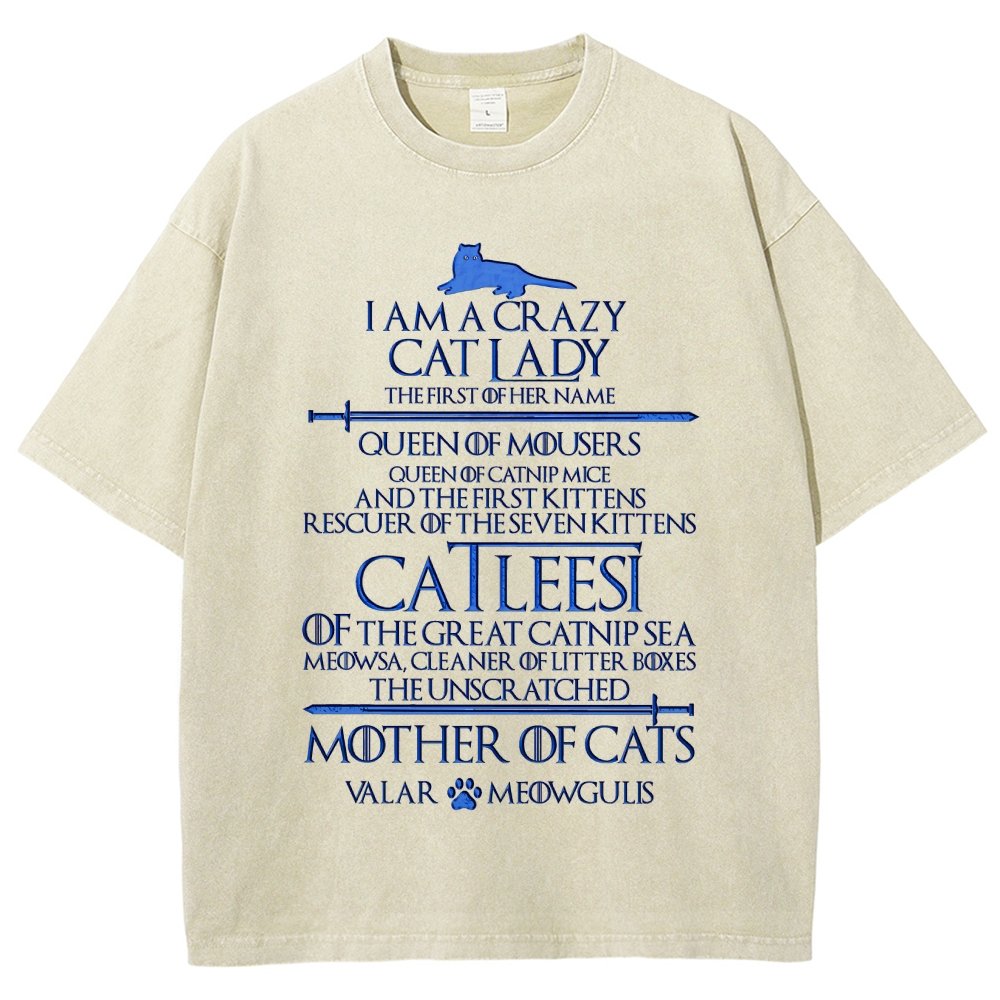 I Am A Crazy Cat Lady Vintage Distressed T-shirt