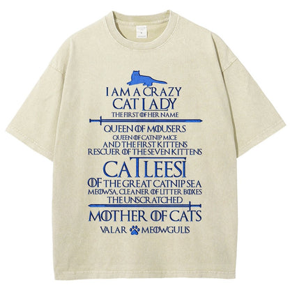 I Am A Crazy Cat Lady Vintage Distressed T-shirt