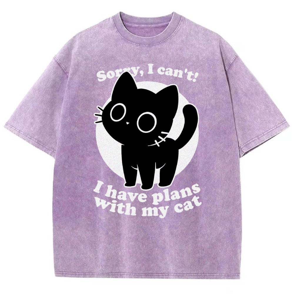 I Like Cats Not People - Cute Irony Pet Vintage Distressed T-shirt