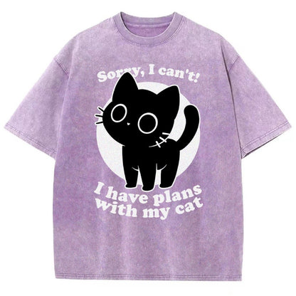 I Like Cats Not People - Cute Irony Pet Vintage Distressed T-shirt