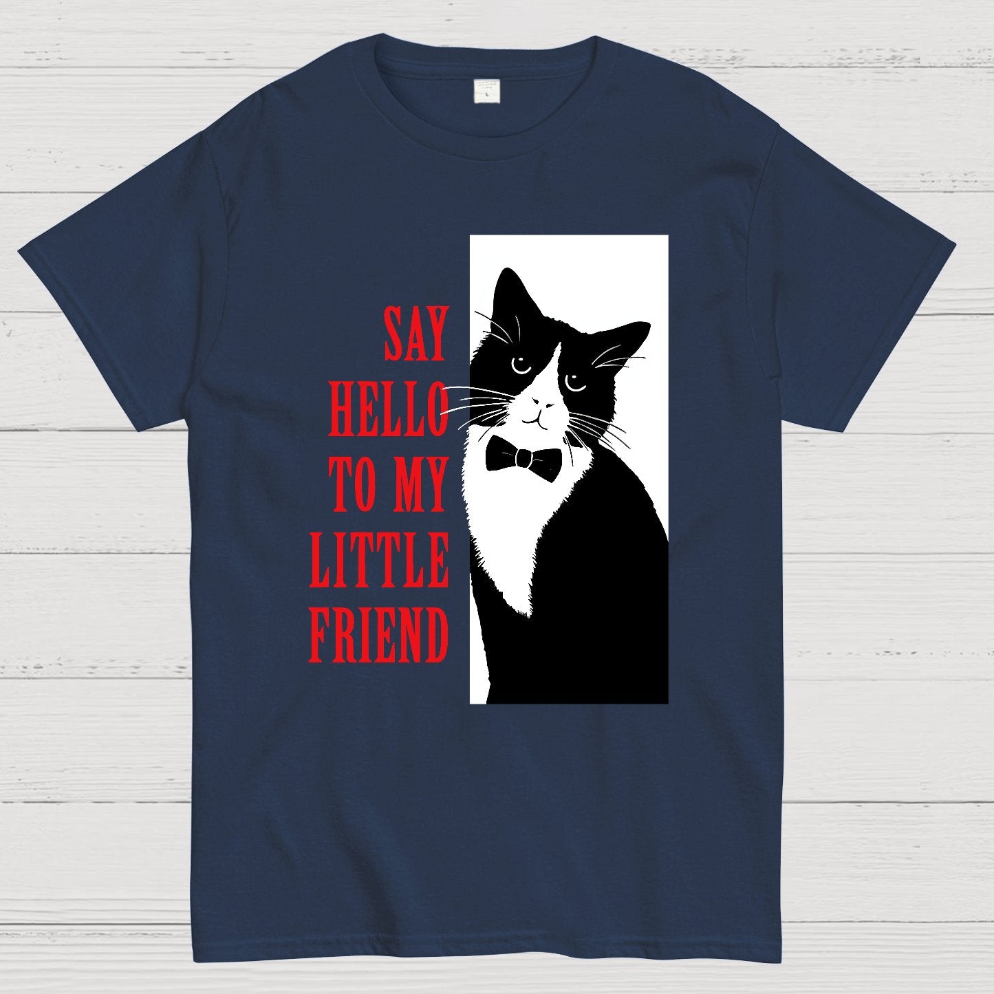 Hello Little Friend funny cat Geek T-Shirt