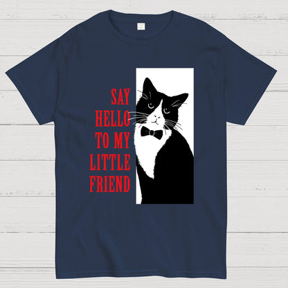 Hello Little Friend funny cat Geek T-Shirt