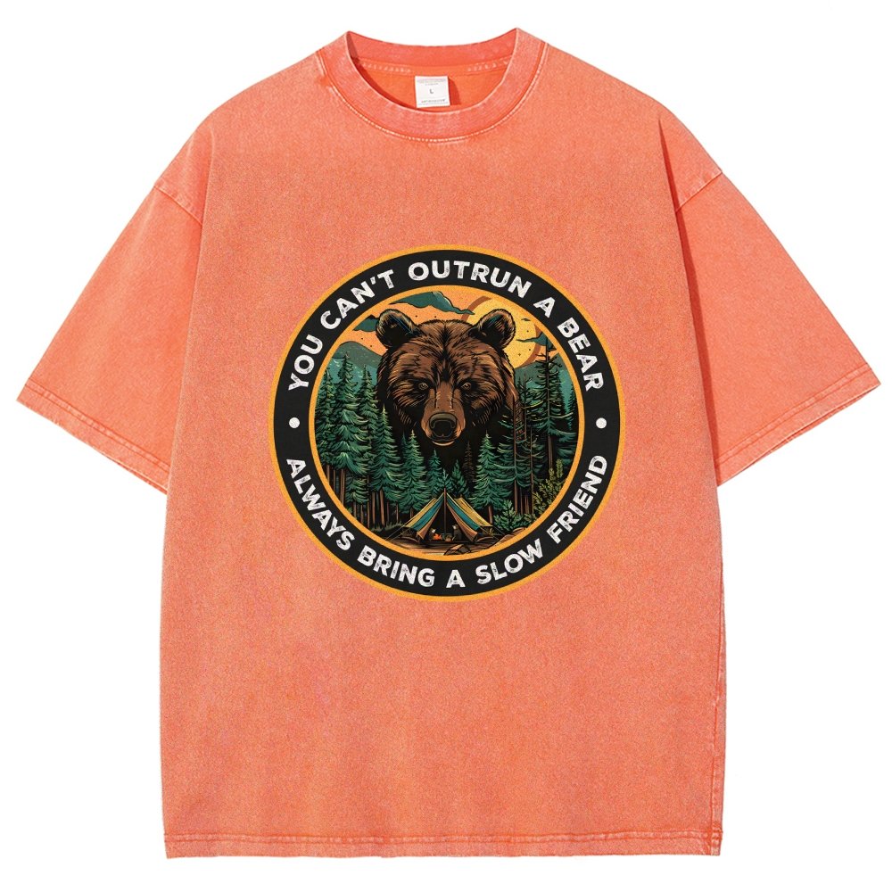 You Can't Outrun A Bear Vintage Distressed T-shirt