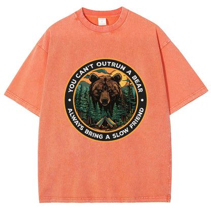 You Can't Outrun A Bear Vintage Distressed T-shirt