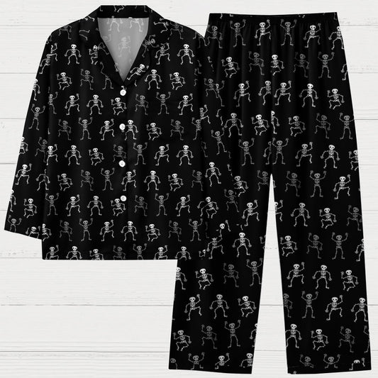 Electroshock Skull Geek Long Sleeve Pajama Set