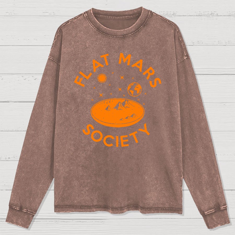 Flat Mars Washed Long Sleeve Tee