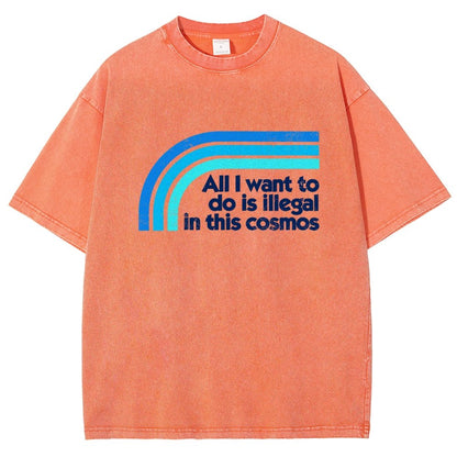 All I Want To Do Is Illegal Vintage Distressed T-shirt