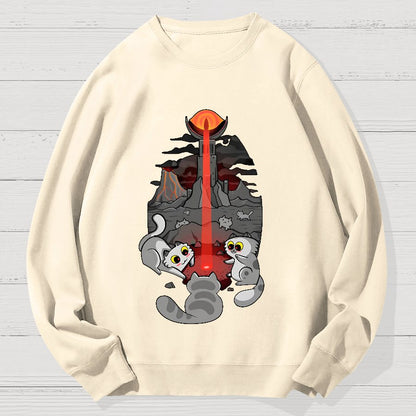 The Eye Of Meowdor Geek Cotton Sweatshirt
