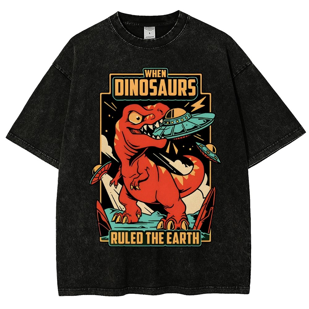 When Dinosaurs Ruled The Earth Vintage Distressed T-shirt