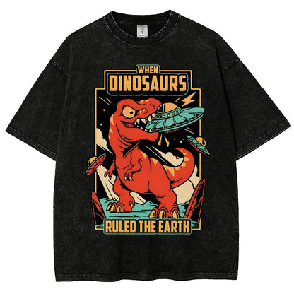 When Dinosaurs Ruled The Earth Vintage Distressed T-shirt